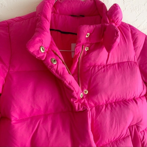 Kate Spade M Girls Pink Puffer Bow Jacket - Picture 5 of 11